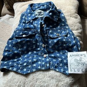 Vintage Andrew’s Blues denim crop top